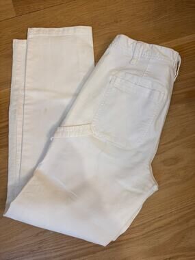 Paper Boat G1 Goods White Straight Leg Utility Chino Pants Size 2